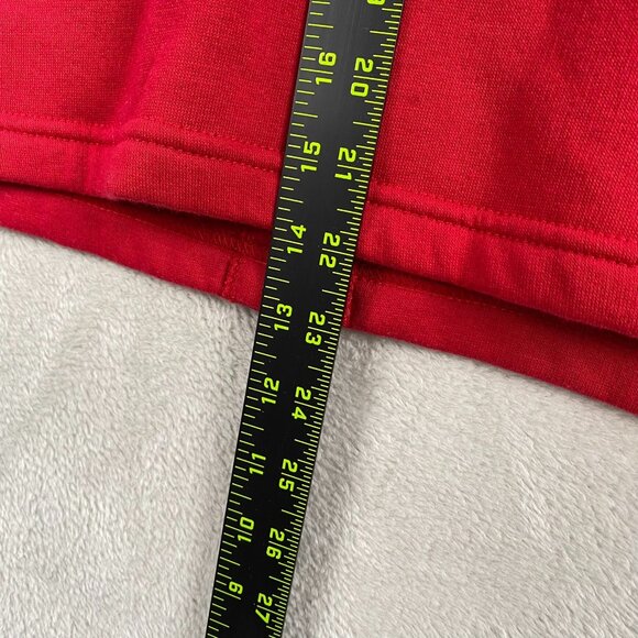 Breckenridge Womans Cardigan Sweater PM Petite Red Embroidered Patchwork Holiday - Picture 5 of 12